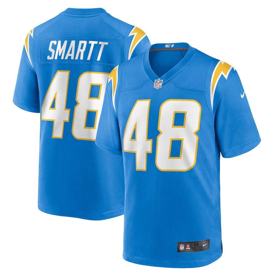 Men Los Angeles Chargers #48 Stone Smartt Nike Powder Blue Game Player NFL Jersey